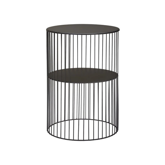 Masuta cafea MARIO, negru, metal, 39x39x55 cm