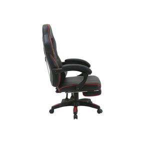 Scaun gaming RIKU, negru, piele ecologica, 71x64x112/122 cm