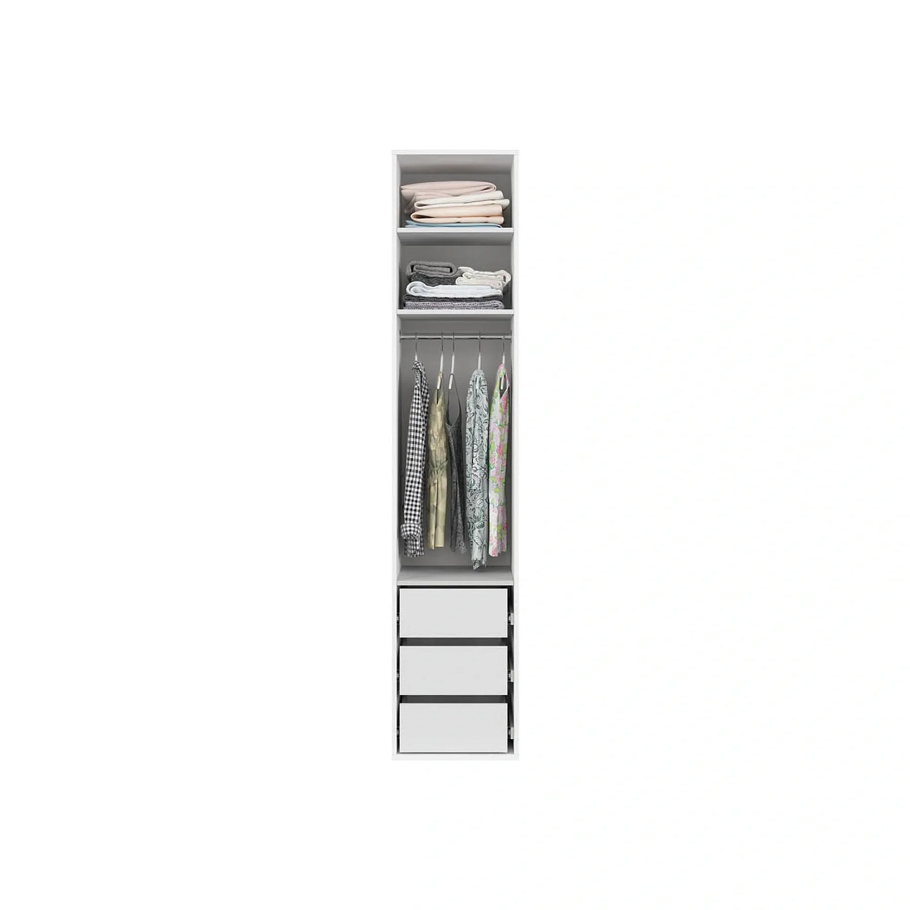 Dulap FLEX, alb, PAL, cu o usa, 50x66x240 cm