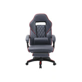 Scaun gaming RIKU, gri/negru, piele ecologica, 71x64x112/122 cm