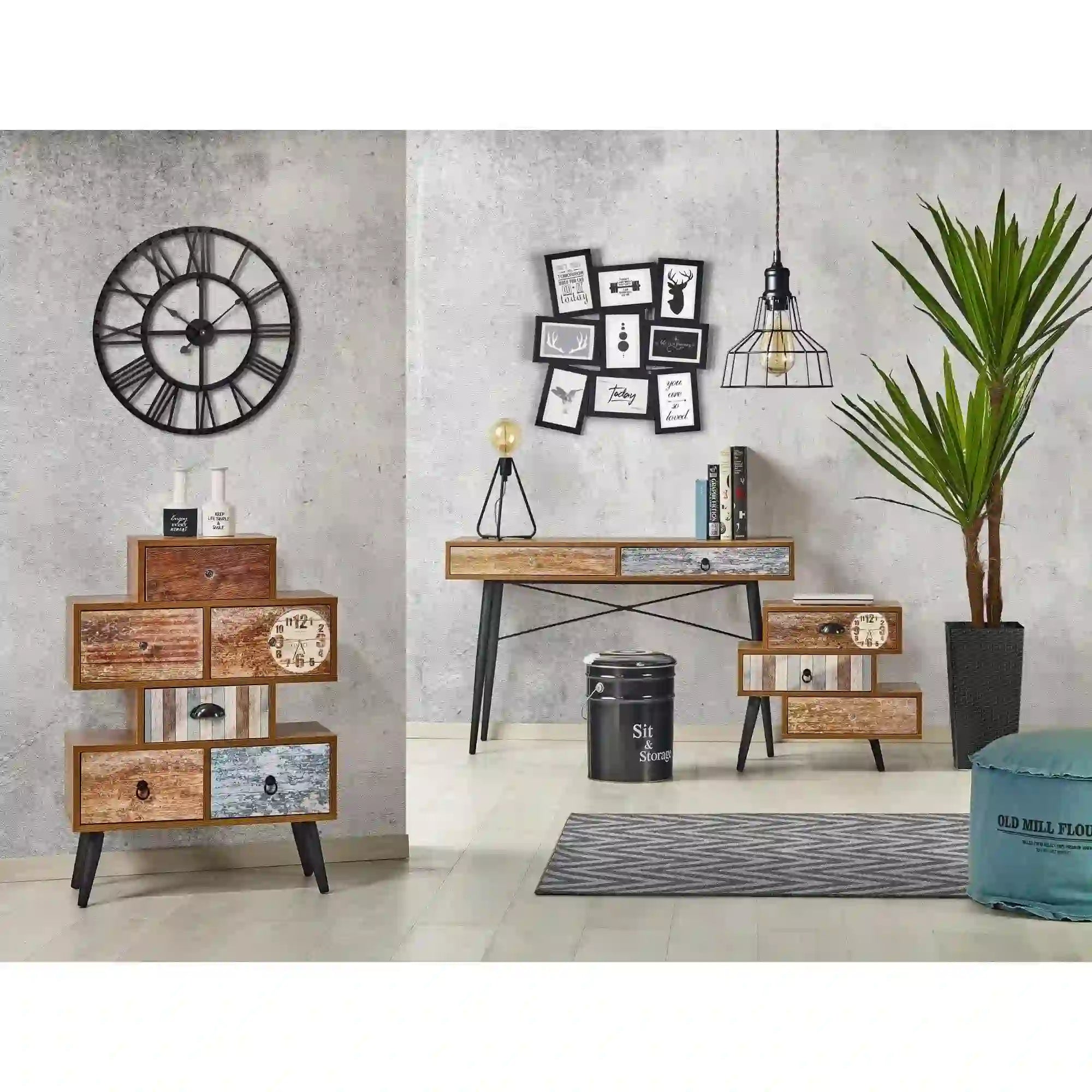 Masa birou HOUSTON OCN-37286, maro/negru