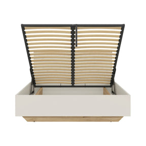 Pat GLAMOUR 160x200, casmir/stejar, PAL, cu somiera
