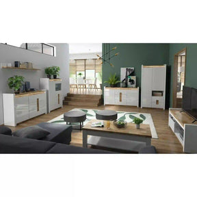 Vitrina BERGEN OCN-28481, alb/stejar