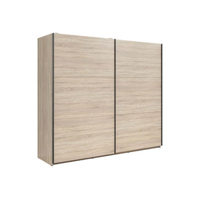 Dressing TETRIX, stejar sonoma/alb lucios, PAL, cu 2 usi, 220x60x196 cm