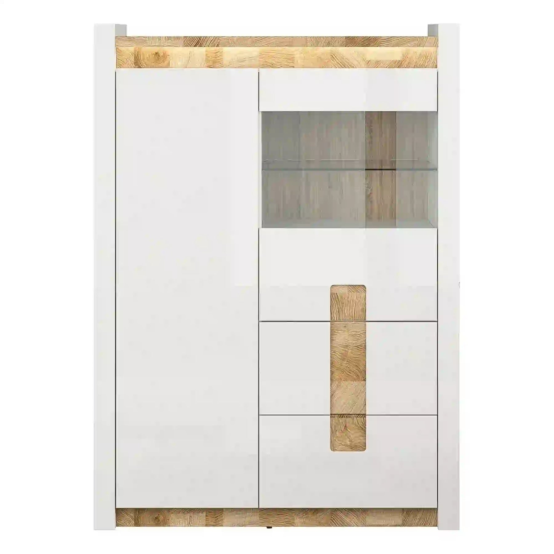 Vitrina BERGEN OCN-28481, alb/stejar