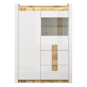 Vitrina BERGEN OCN-28481, alb/stejar