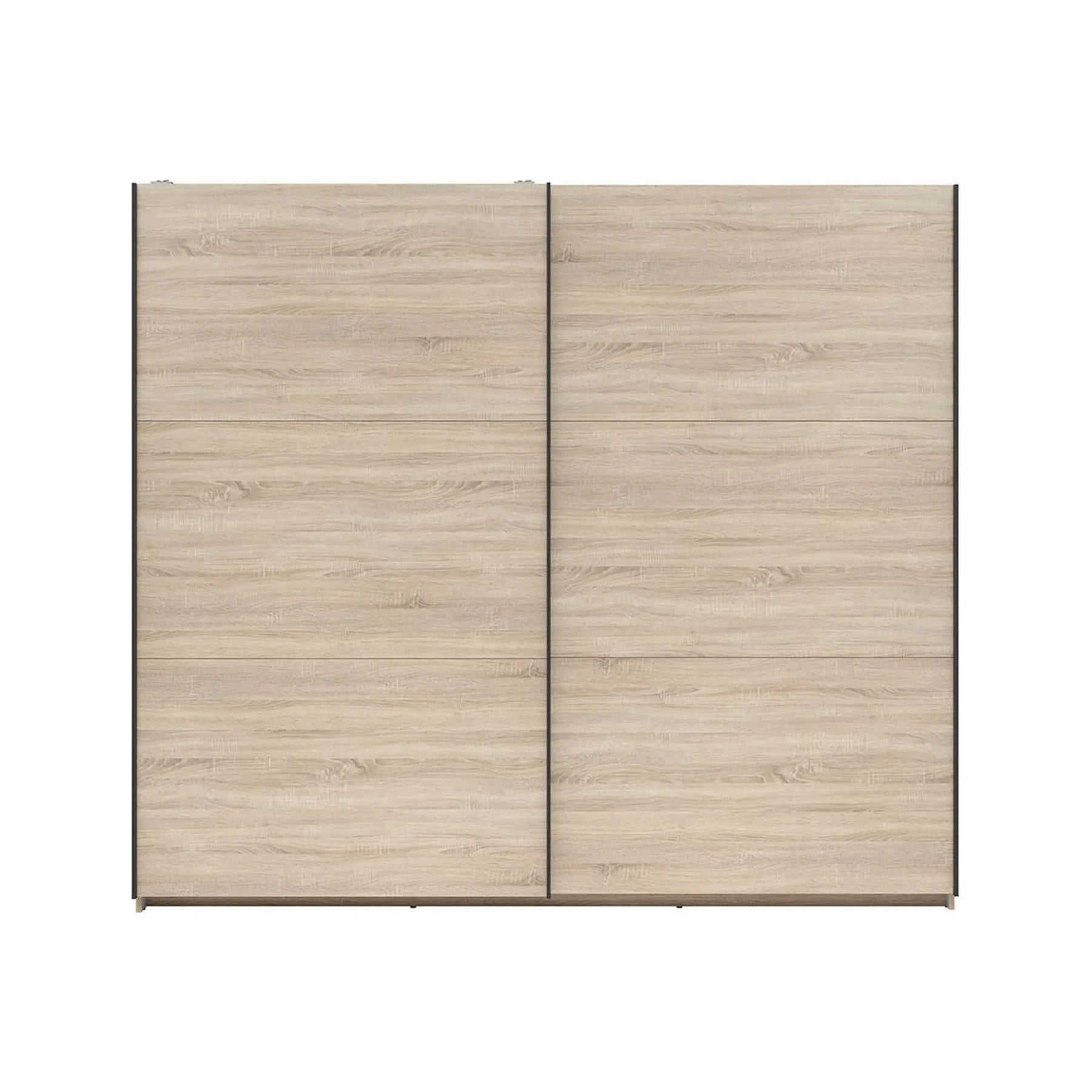 Dressing TETRIX, stejar sonoma/alb lucios, PAL, cu 2 usi, 220x60x196 cm