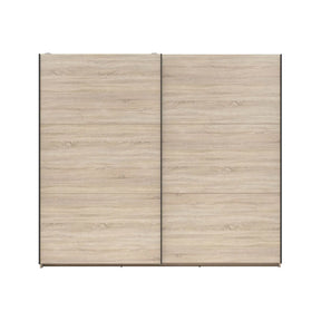 Dressing TETRIX, stejar sonoma/alb lucios, PAL, cu 2 usi, 220x60x196 cm