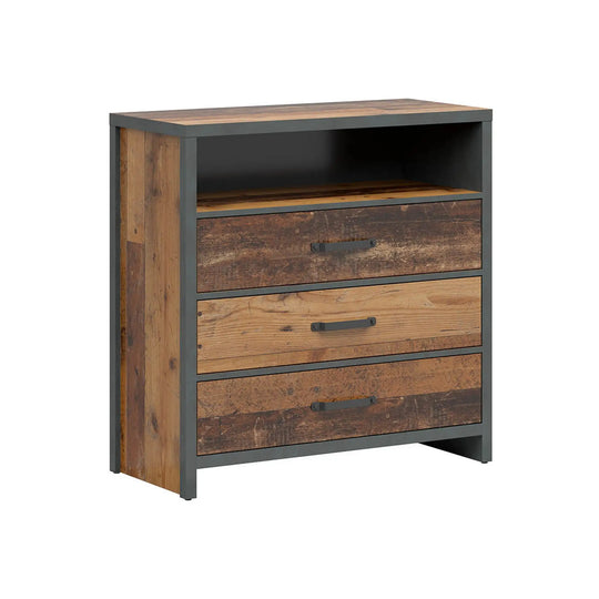 Comoda WESTON, maro/gri gri grafit, PAL laminat, 90x40x91 cm