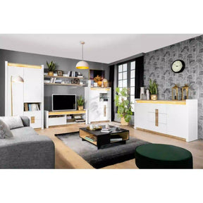 Vitrina BERGEN OCN-28481, alb/stejar