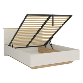 Pat GLAMOUR 160x200, casmir/stejar, PAL, cu somiera