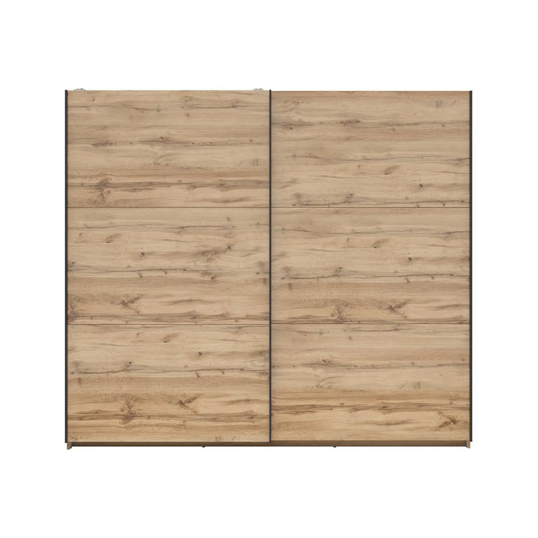 Dressing TETRIX, stejar wotan/alb lucios, PAL, cu 2 usi, 220x60x196 cm
