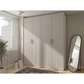 Dressing FLEX, casmir/alb, PAL, cu 4 usi, 200x66x240 cm