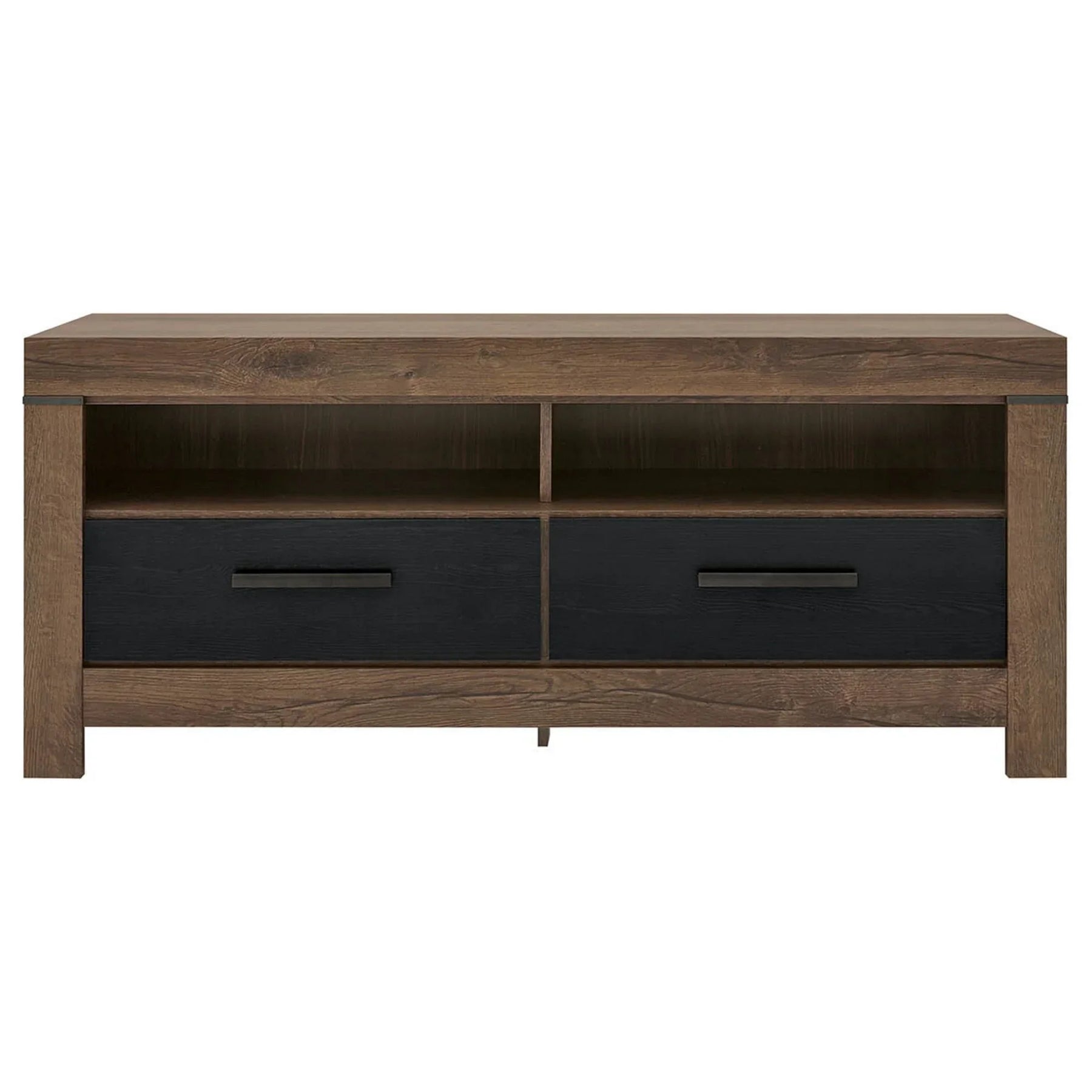 Comoda TV BALIN, stejar/negru, PAL, 140x45x61 cm