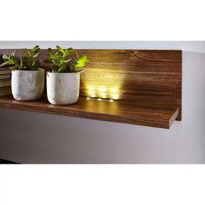 Polita GENT, stejar, PAL, cu iluminare LED, 139x27x25 cm