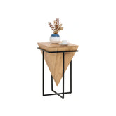 Masuta SIRA II, stejar/negru, lemn/metal, 41x41x66 cm