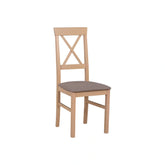 Scaun ALLA 3, maro/stejar sonoma, stofa clasica/lemn, 43x51x95 cm