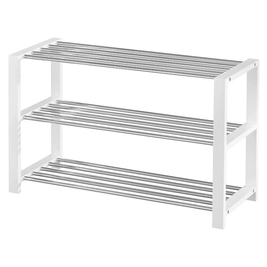 Pantofar MARIELLA, alb/crom, metal, 80x30x50 cm