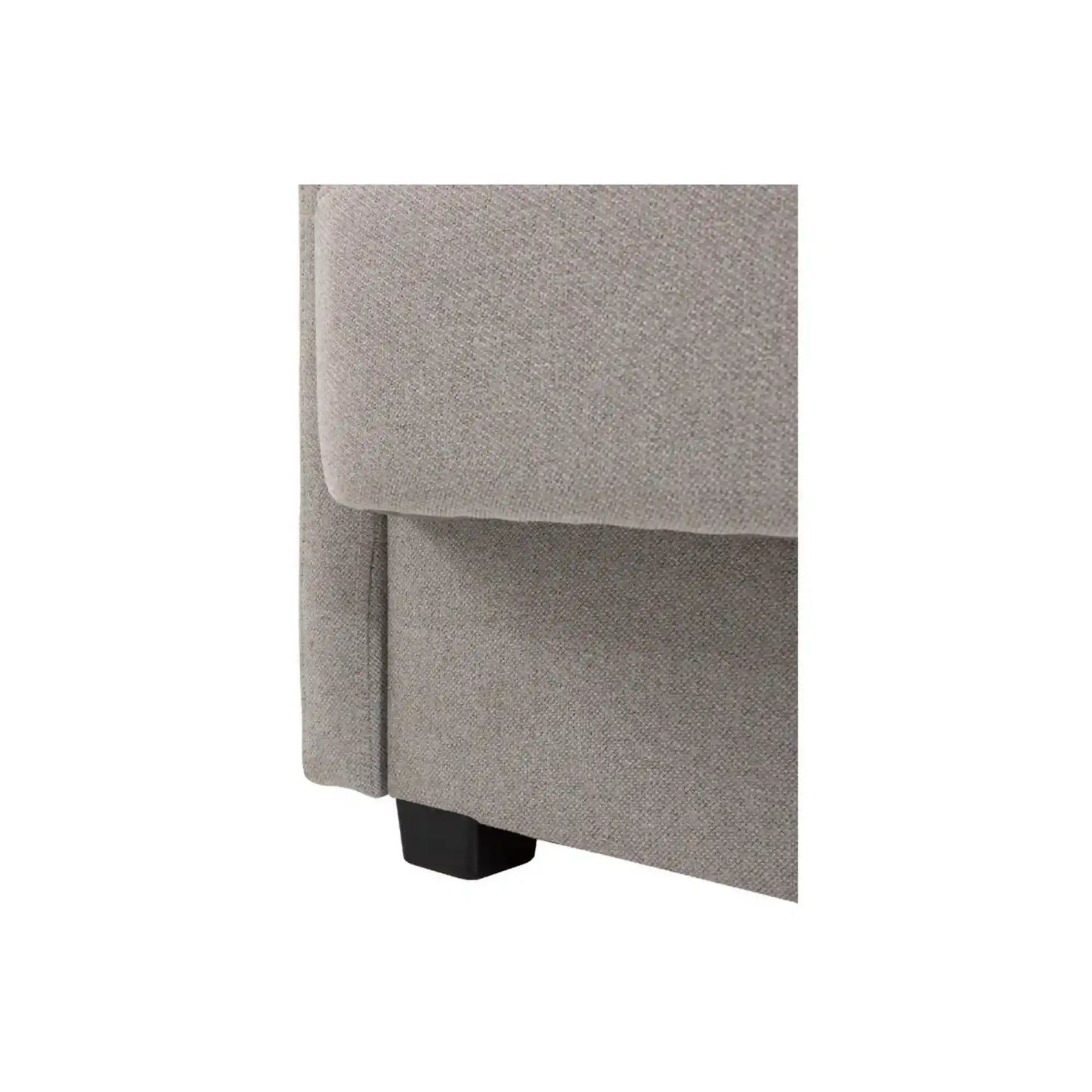 Canapea extensibila MARO, stofa clasica gri - Mossa 09, cu lada depozitare, 207x95x95 cm