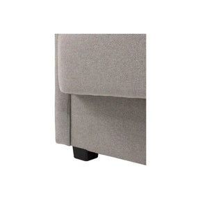 Canapea extensibila MARO, stofa clasica gri - Mossa 09, cu lada depozitare, 207x95x95 cm