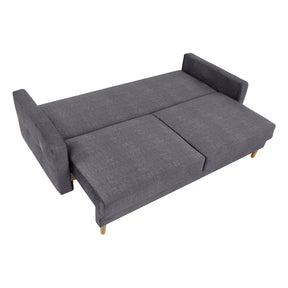 Canapea extensibila TORENT, stofa catifelata gri - Vogue 16, 220x98x95 cm
