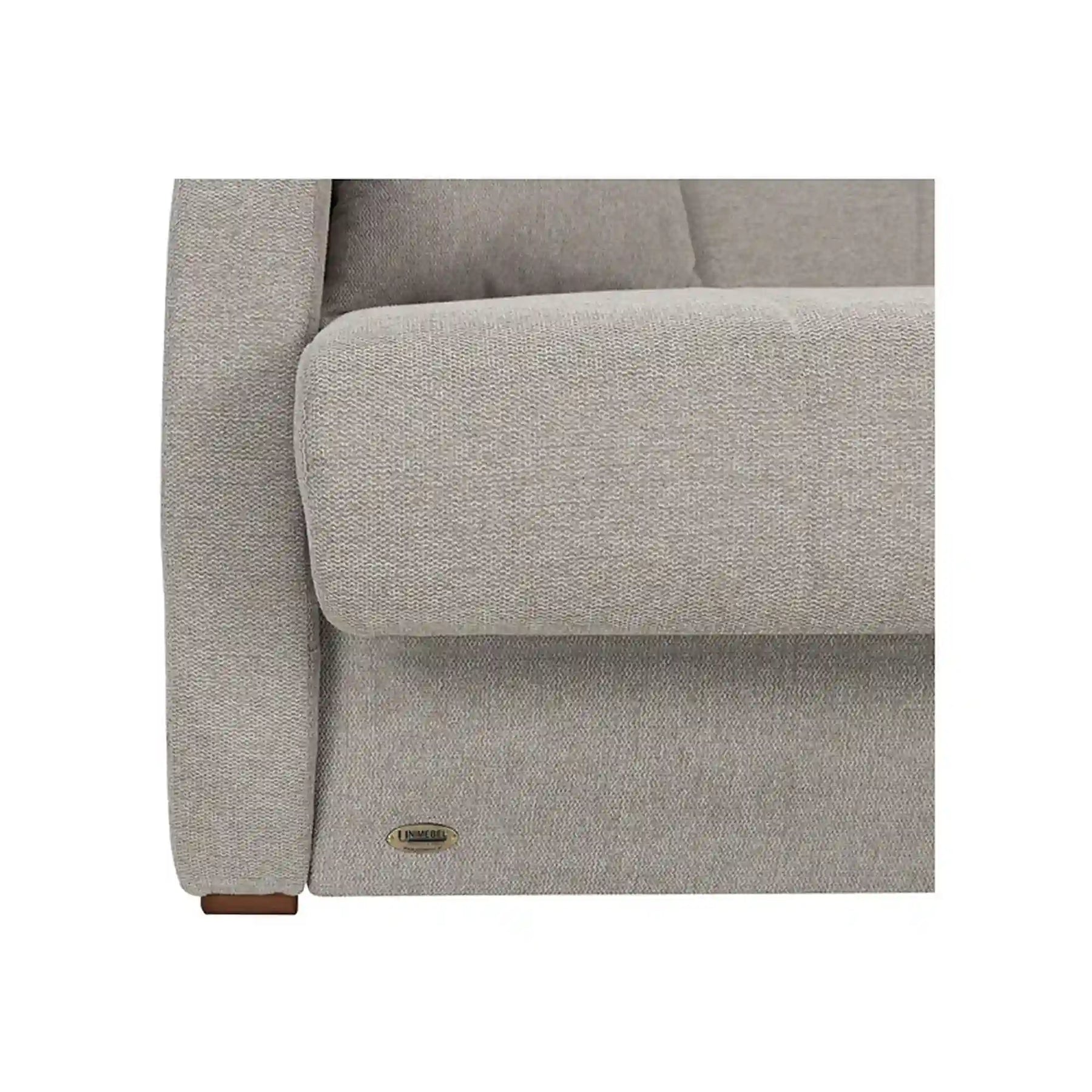 Canapea extensibila POLI, stofa catifelata bej - Matana 17, 134x110x97 cm