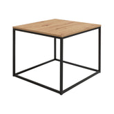 Masuta cafea AROZ, stejar artisan/negru, PAL/metal, 69x69x53 cm