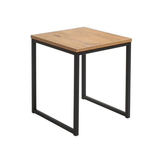 Masuta cafea AROZ, stejar lancelot/negru, PAL/metal, 50x50x50 cm