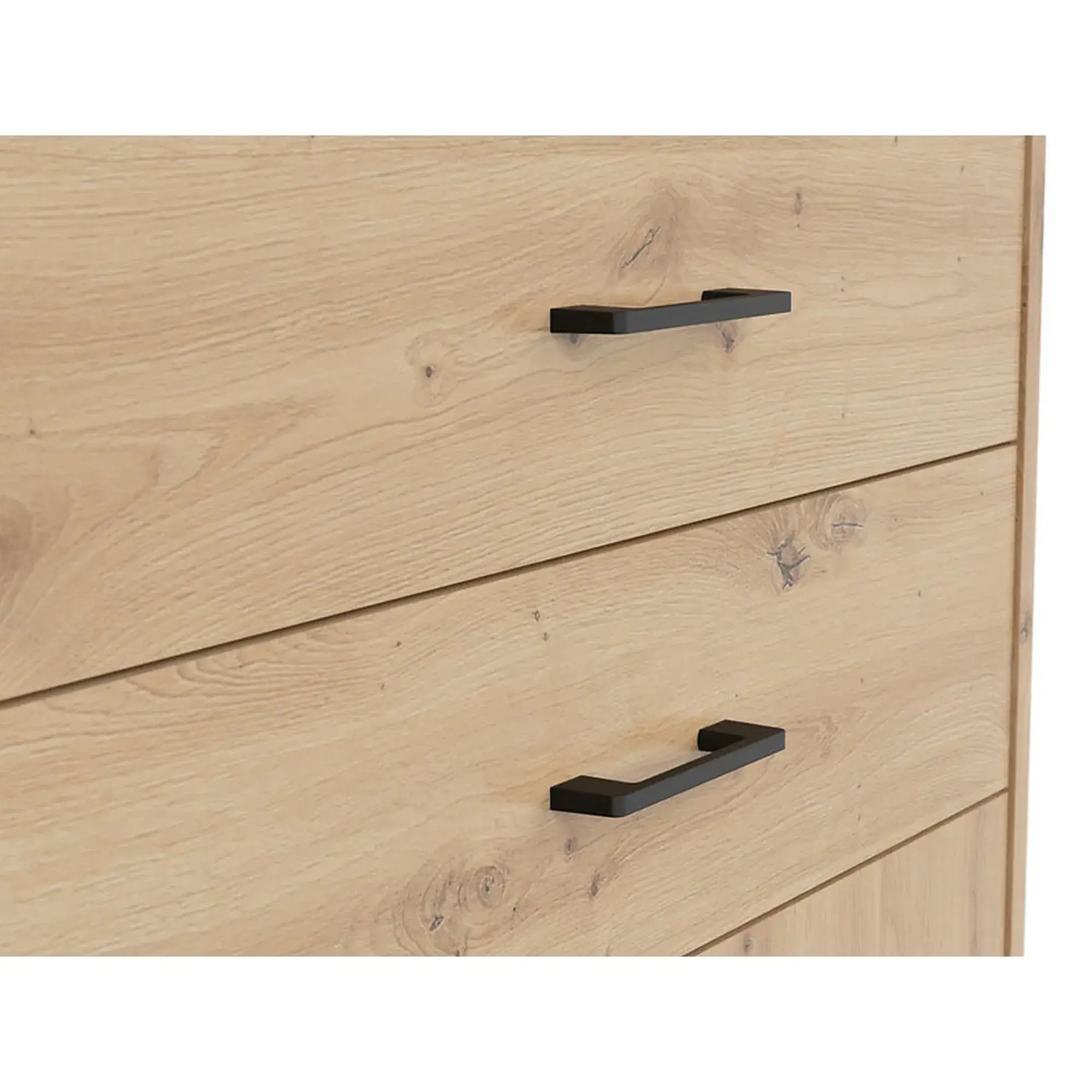Dulap SPACE OFFICE, stejar artisan, PAL laminat, cu 4 usi si 2 sertare, 80x37x203 cm