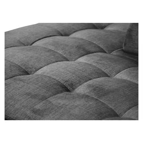 Coltar extensibil ARAGON, sezlong stanga, stofa catifelata gri - Voss 15, cu lada depozitare, 270x230x150 cm