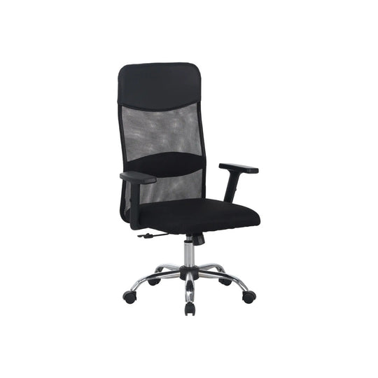 Scaun birou ALEX, negru, stofa/plasa, 68x61x108/118 cm