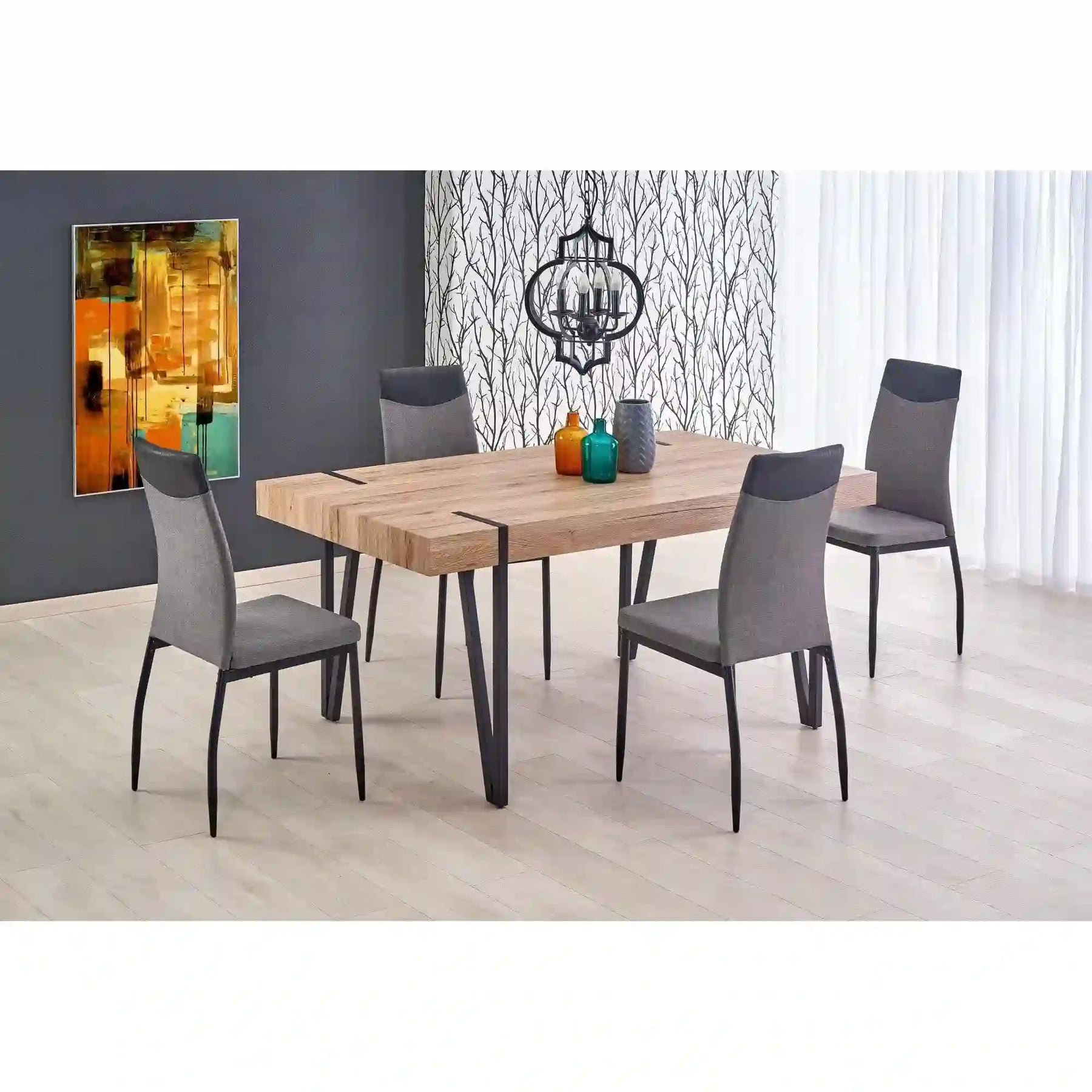 Masa HOUSTON OCN-37484, stejar/negru