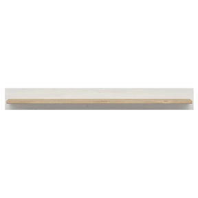 Polita LOKSA, alb/stejar, PAL laminat, 143x24x17 cm