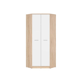 Dulap NEPO PLUS, alb/stejar sonoma, PAL laminat, cu 2 usi, 80x80x197 cm