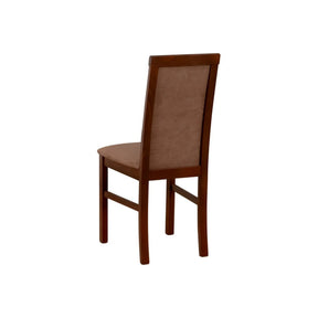 Scaun COMO, maro/nuc, stofa clasica/lemn, 43x51x92 cm