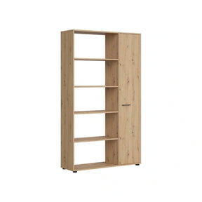 Biblioteca SPACE OFFICE, stejar artisan, PAL laminat, 120x37x203 cm