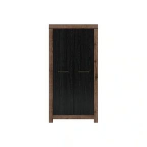 Dulap BALIN, negru/stejar, PAL, cu 2 usi, 98x55x195 cm