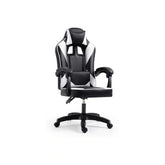 Scaun gaming IMPERIA, negru/alb, piele ecologica/metal, 64x64x104/116 cm