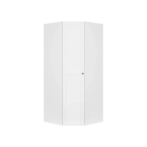 Dulap de colt FLEZ, alb, PAL, cu o usa, 103x103x240 cm