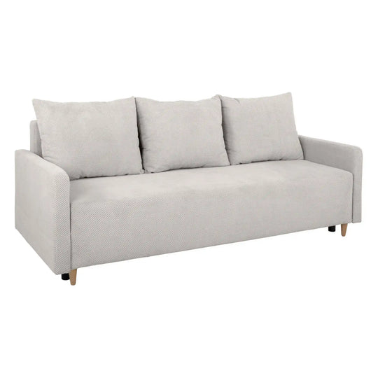 Canapea extensibila SIGMA, stofa catifelata bej - Onega 2, 208x90x92 cm