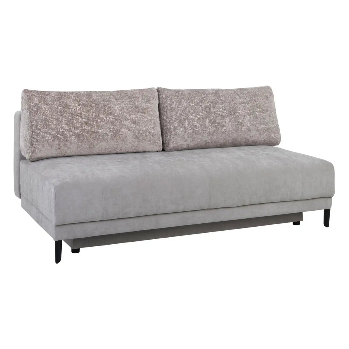 Canapea extensibila SENTILA, stofa catifelata bej - Wind 82, 198x106x91 cm