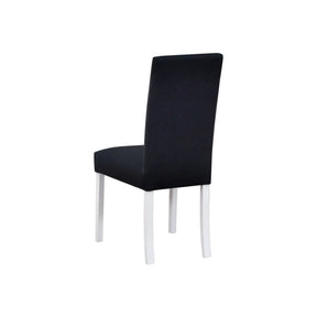 Scaun CAMPEL, negru/alb, stofa clasica/lemn, 46x55x96 cm