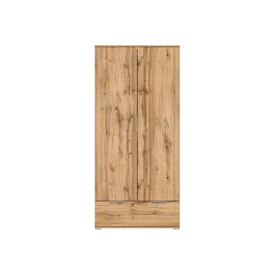 Dulap ZELE, stejar wotan, PAL, cu 2 usi, 91x57x195 cm