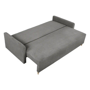 Canapea extensibila SIGMA, stofa catifelata gri - Onega 7, 208x90x92 cm