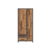 Dulap WESTON, maro/gri grafit, PAL laminat, 90x55x201 cm