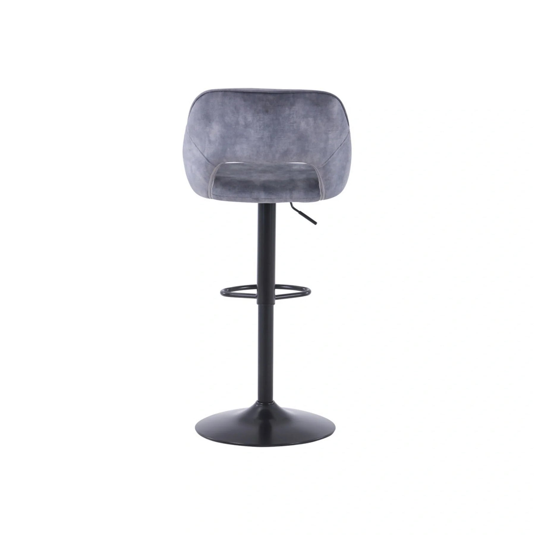 Scaun bar HANNES, gri/negru, stofa/metal, 52x56x89/111 cm