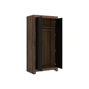 Dulap BALIN, negru/stejar, PAL, cu 2 usi, 98x55x195 cm