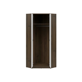 Dulap NEPO PLUS, alb/stejar nobil, PAL laminat, cu 2 usi, 80x80x197 cm