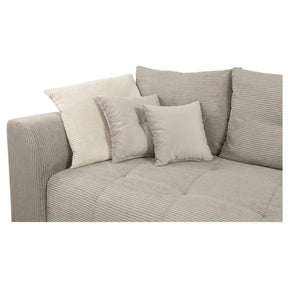 Canapea extensibila ROYAL IV, stofa catifelata bej - Poso 2, 247x116x96 cm