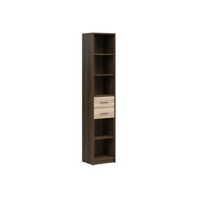 Biblioteca NEPO PLUS, stejar inchis/stejar sonoma, PAL laminat, 40x34x197 cm